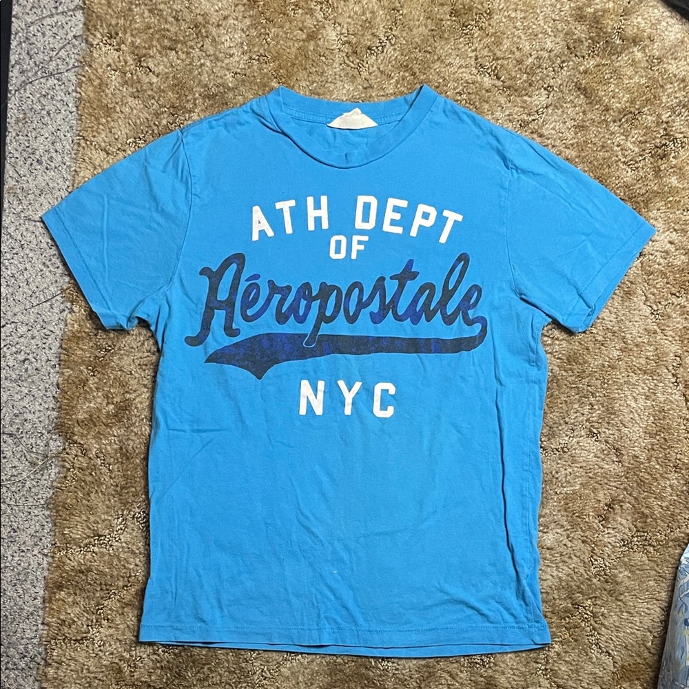 Aeropostale Unisex Blue T Shirt Size Medium
